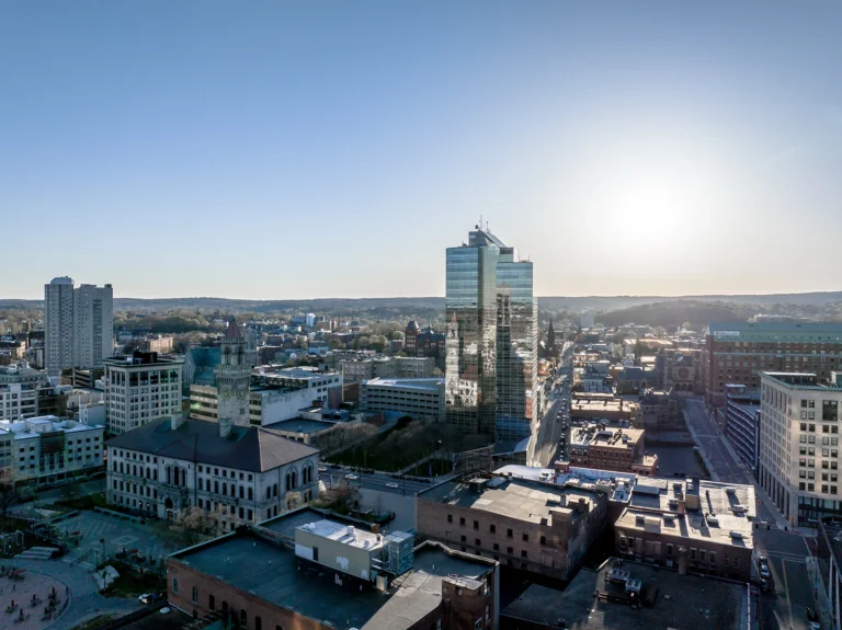 Downtown Worcester skyline.