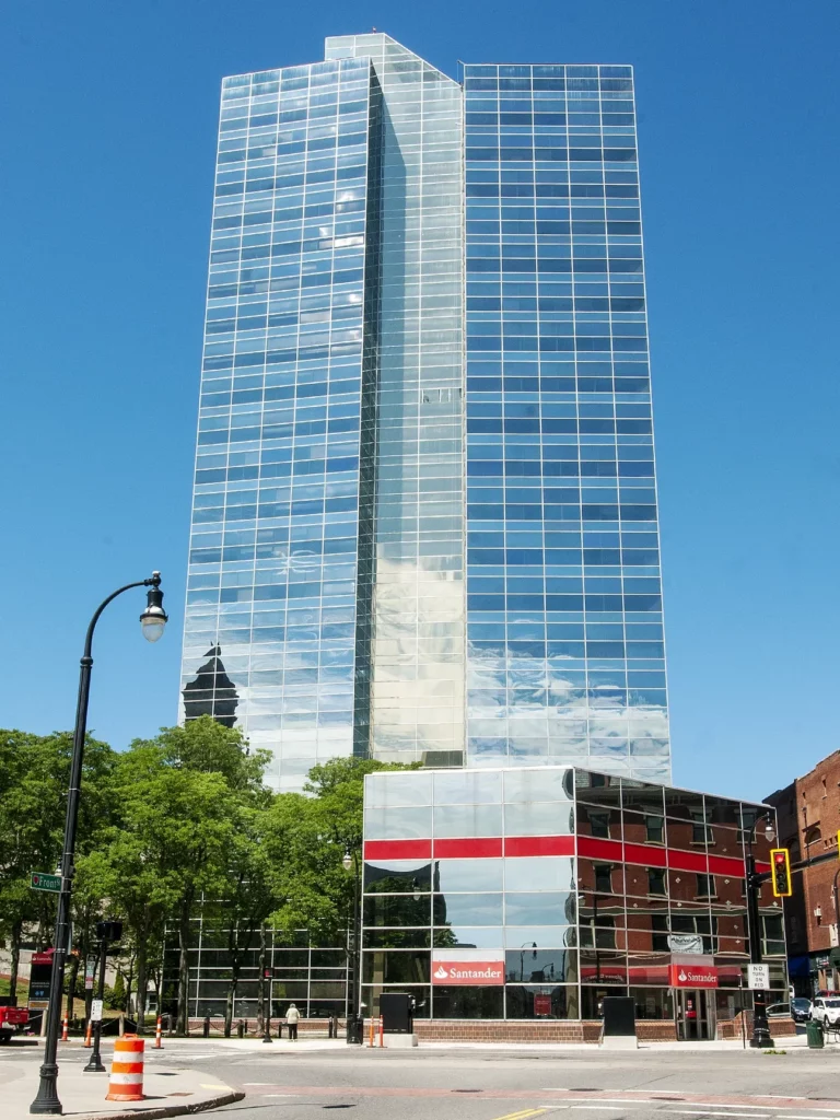 Downtown Worcester, MA glass building